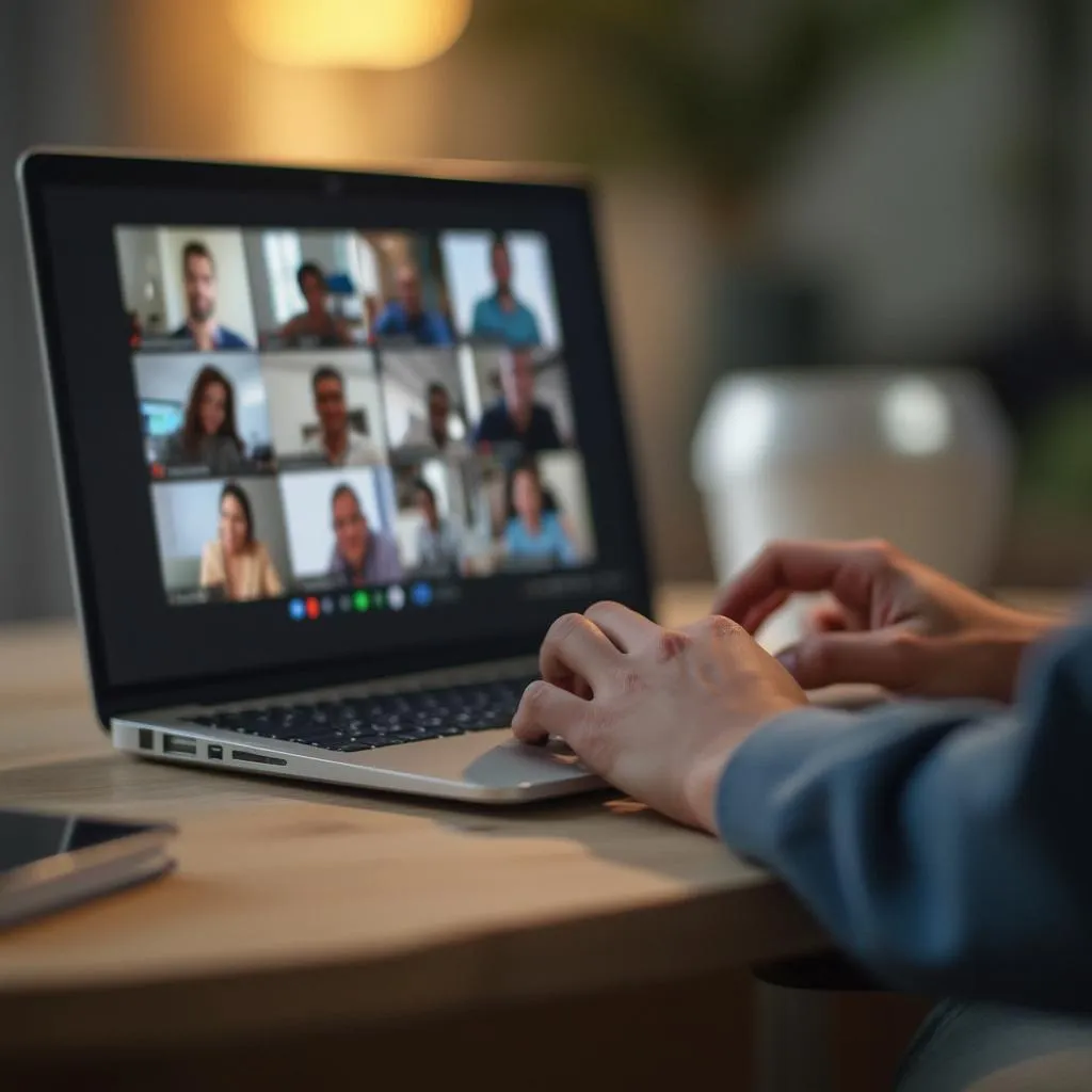 Person confidently using technology for a consultation